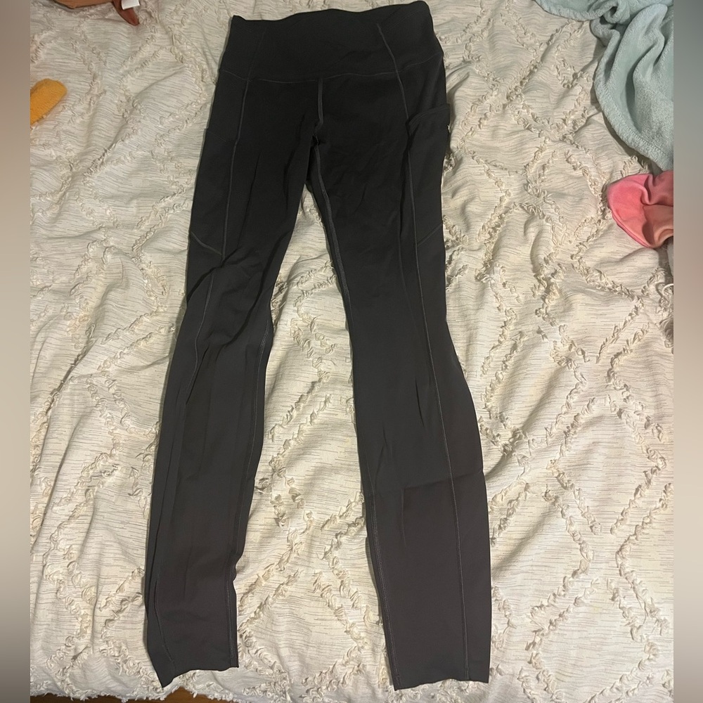 Lululemon 7/8 Dark Grey Leggings Size 6